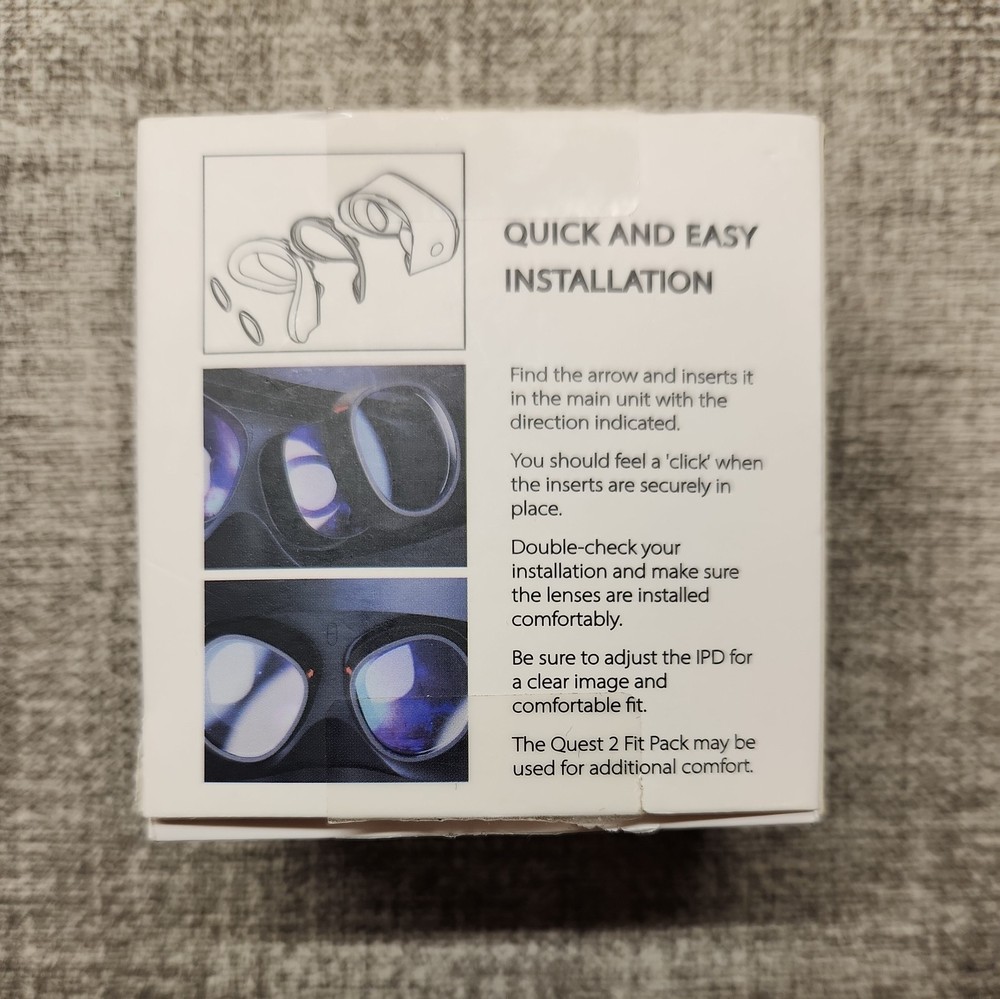 VirtuGlasses Lens Insert OQPL Meta Ready For Meta Quest 2 SPH -525