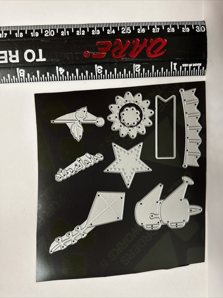 Lori Whitlock Thinlits 9 Dies Summer Embellishments Kite Sun 663189