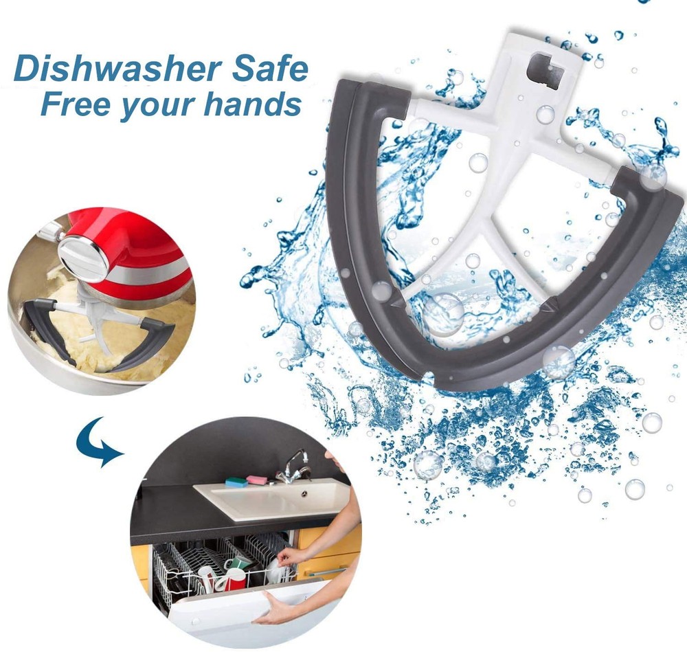 Flex Edge Beater for Kitchenaid Mixer, 4.5-5 Quart for Kitchen Aid Paddle Att...