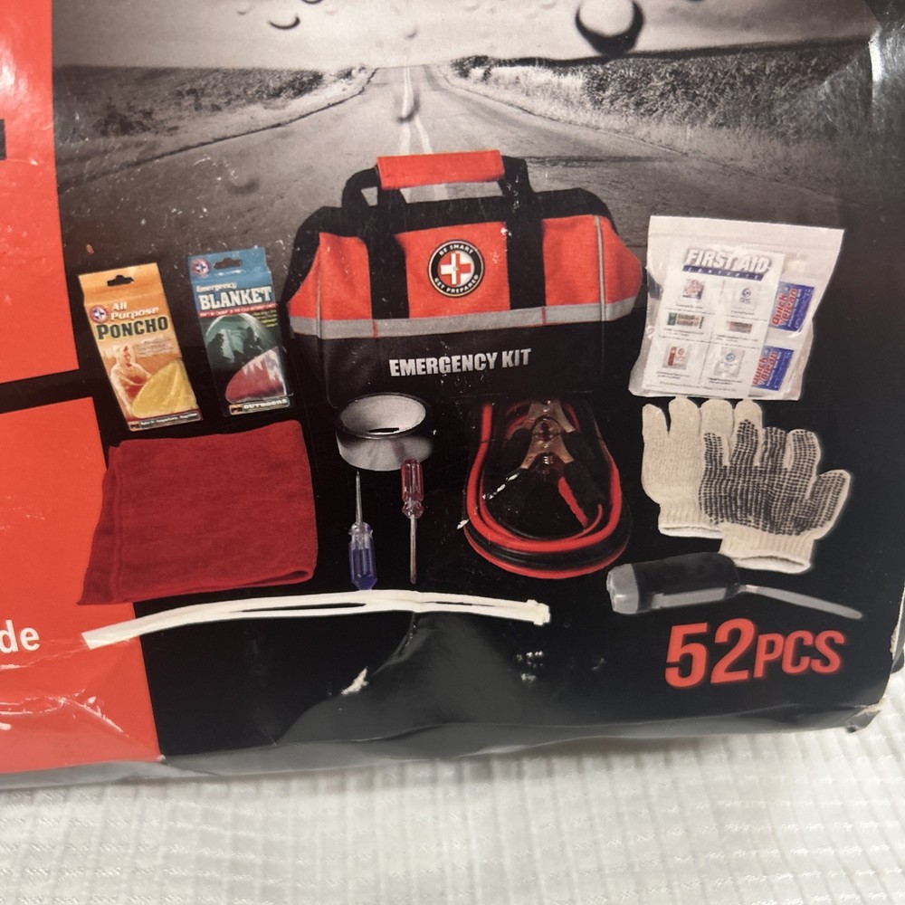 Emergency Roadside With First Aid Kit 52 Pieces
