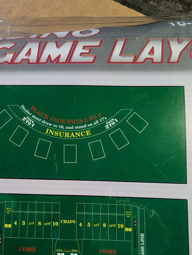 blackjack felt layout w/ accessories op