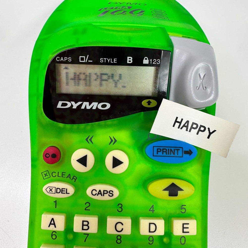 Dymo Letra Tag 2000 Handheld Label Maker Bright Green