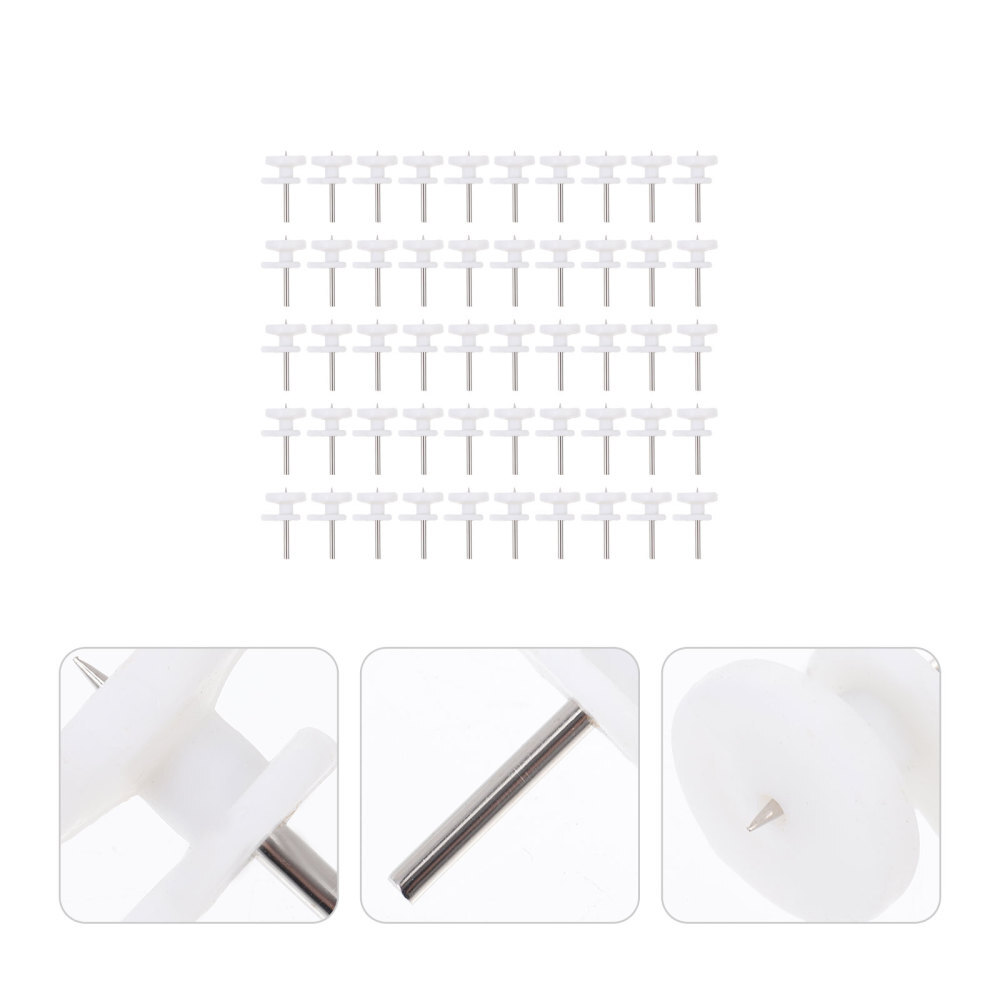50PCS White Photo Frame Holders Frame Hanging Hooks Frame Hangers Nails