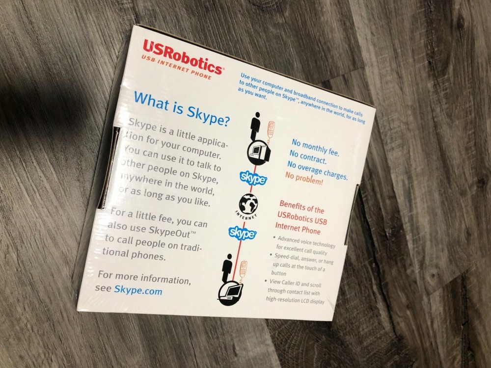 US Robotics USB Internet Phone For Skype USR9601 Make Calls From Computer