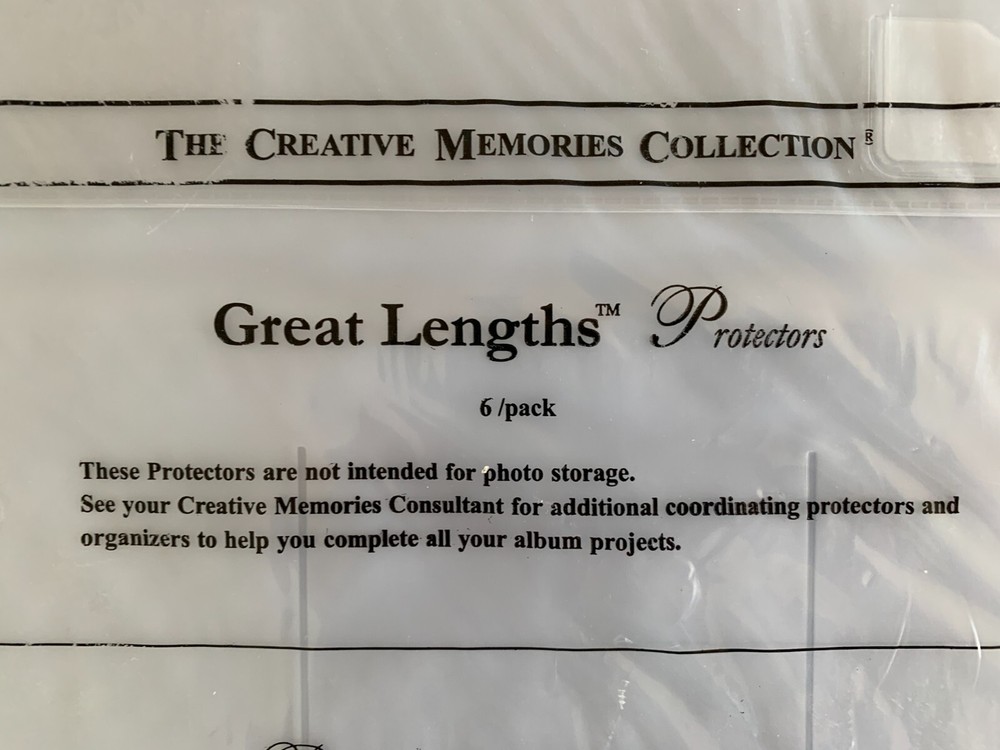 Creative Memories Great Lengths Sticker Protectors 6 Pack
