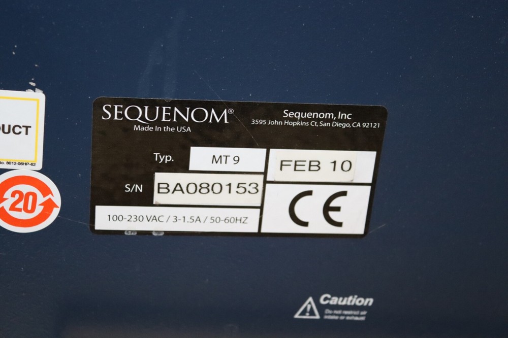 Sequenom BRUKER AGENA MT9 BIOSCIENCE