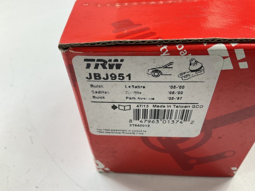 (2) TRW JBJ951 Front Lower Suspension Ball Joint