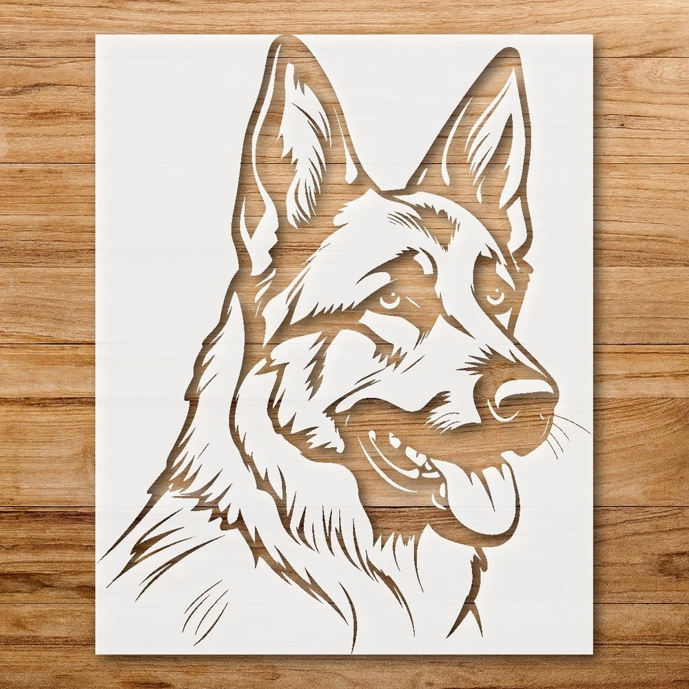 Stunning German Shepherd Craft Stencil for Unique Design Projects - StencilAir