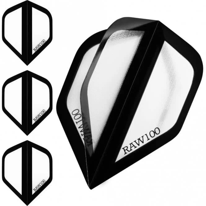 Raw 100 Zone Clear Standard Dart Flights