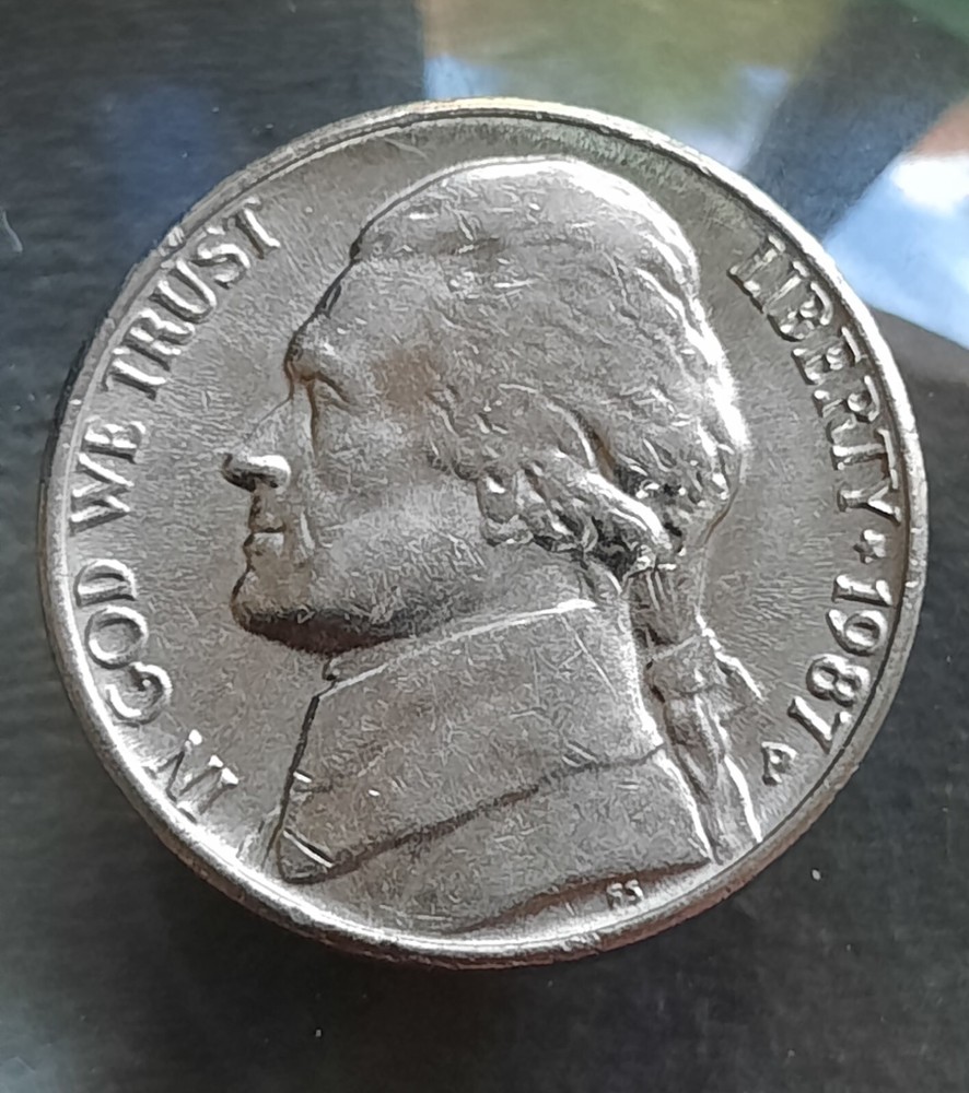 1987 P Jefferson Nickel DDR Error
