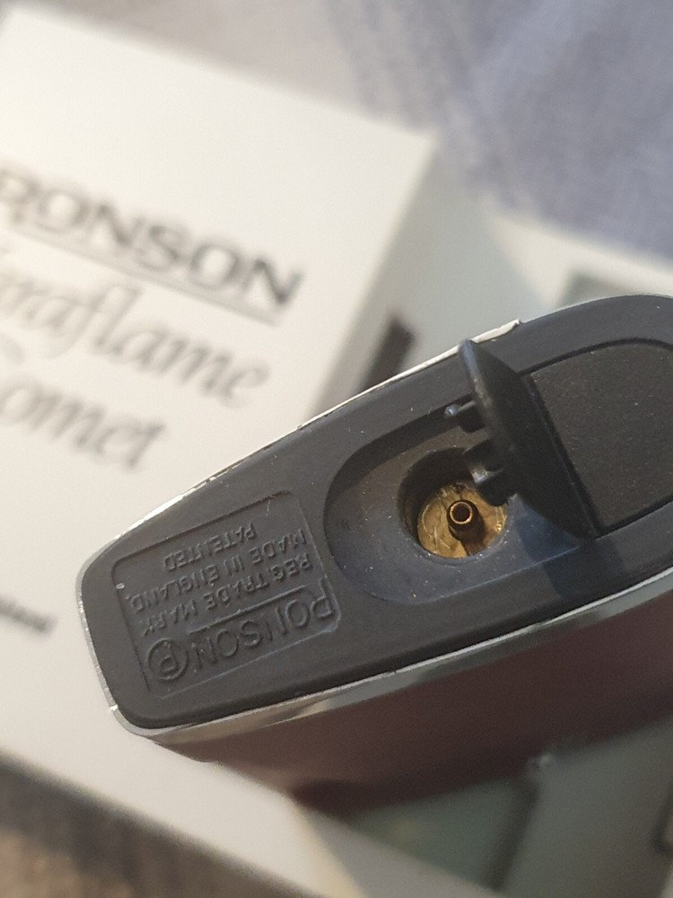 Ronson Varaflame Comet Cigarette Lighter Burgundy Pls Read