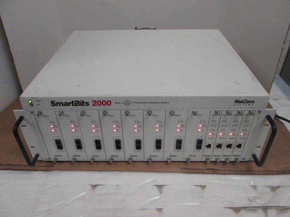 SMARTBITS SMB-2000 TESTING SYSTEM  8X AT-9155C 4X ML-7710
