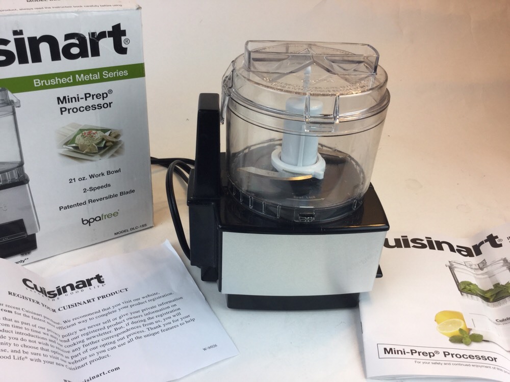 Cuisinart Black Chrome Mini Prep Chopper Grinder Food Processor DLC-1SS