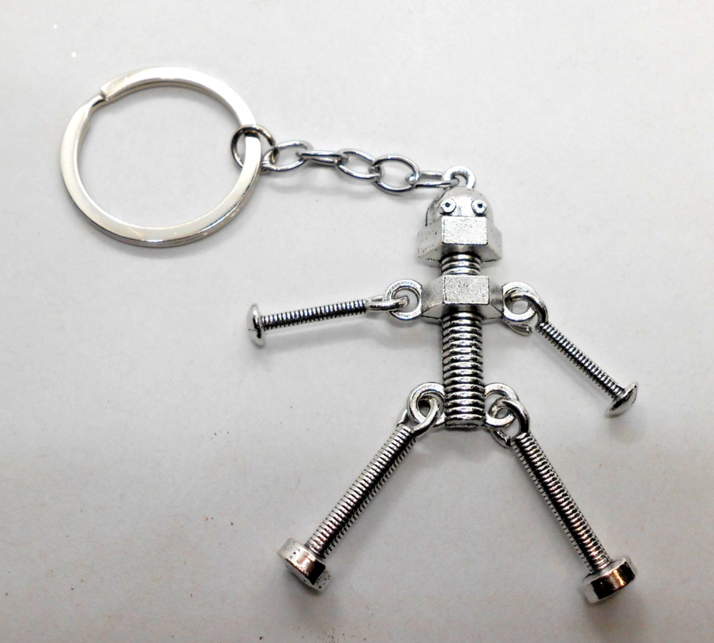 Robot Screw Keychain