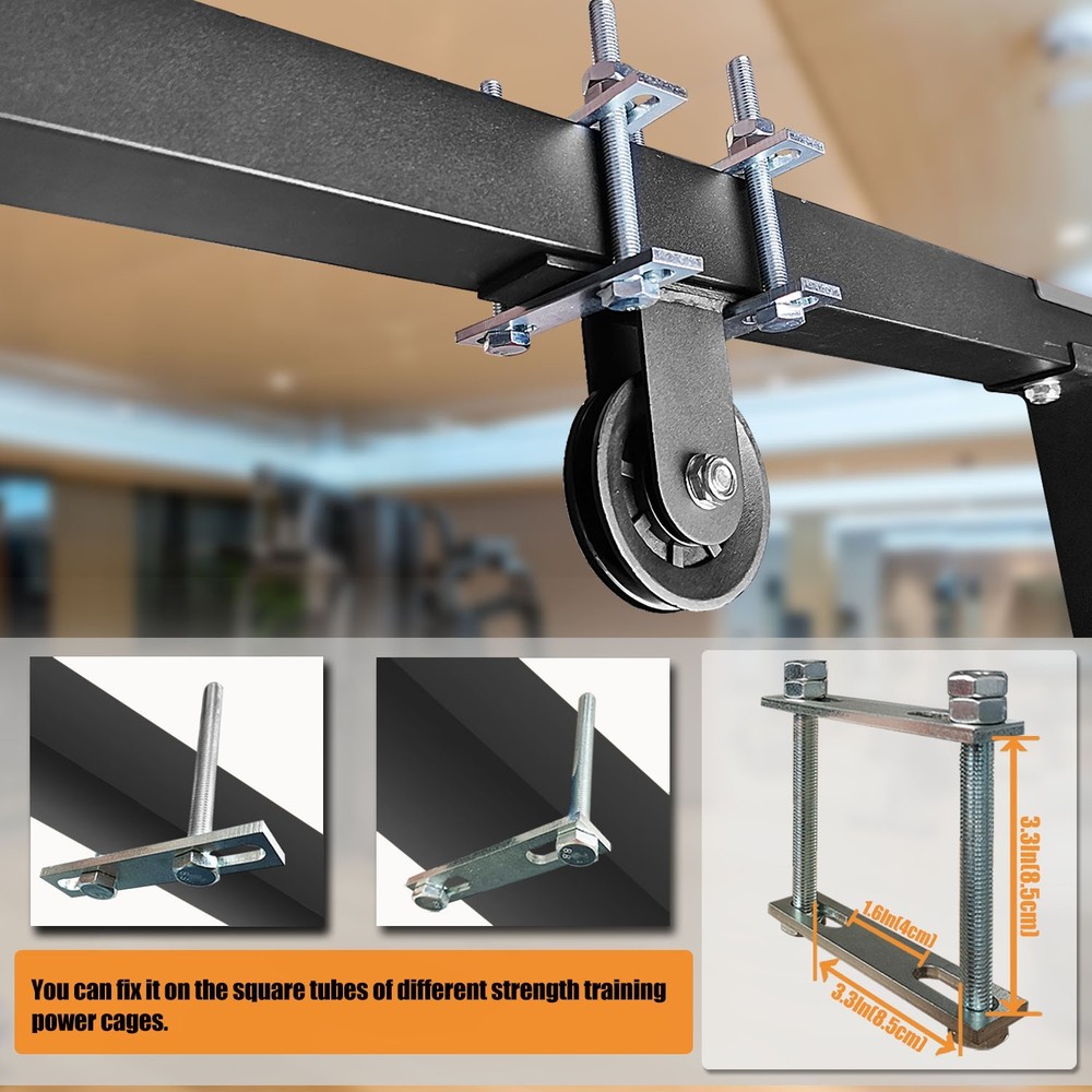 Power Rack Single Pulley System Attachment LAT Pulldown Machine Cable for Home