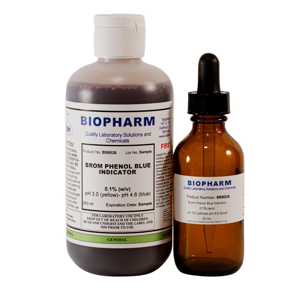 Bromophenol Blue Indicator 0.1% Aqueous Solution (250 mL)