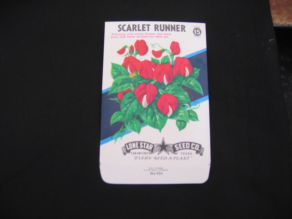 vintage seed packet NO SEEDS Lone Star Seed Co.