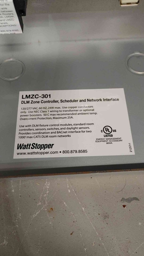 WattStopper LMZC-301 Digital Lighting Management Zone Controller,Scheduler,&