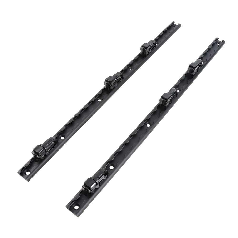60cm L Track Tie Down System With 6pcs Double Stud Fitting Black Anodized