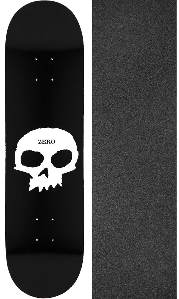 Zero Skateboards Single Skull 8.25" Skateboard Deck + griptape