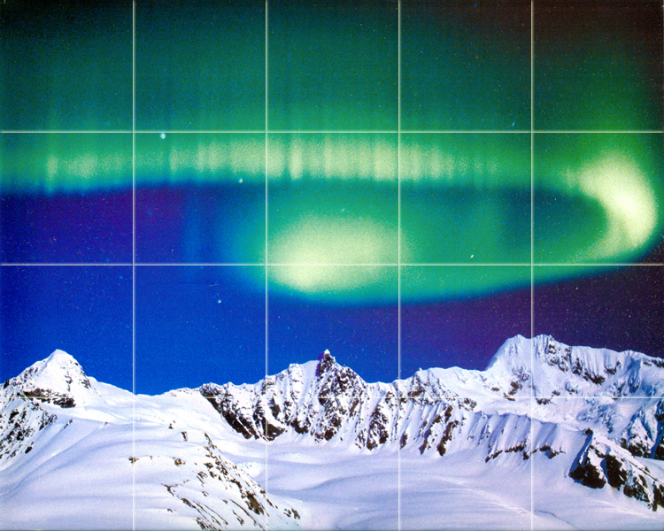 Art Aurora Polaris Mural Ceramic Backsplash Bath Decor Tile #345