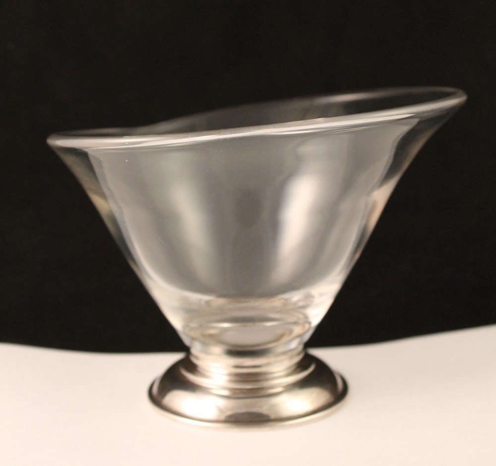Frank M Whiting & Co Sterling Silver Glass Candy bowl