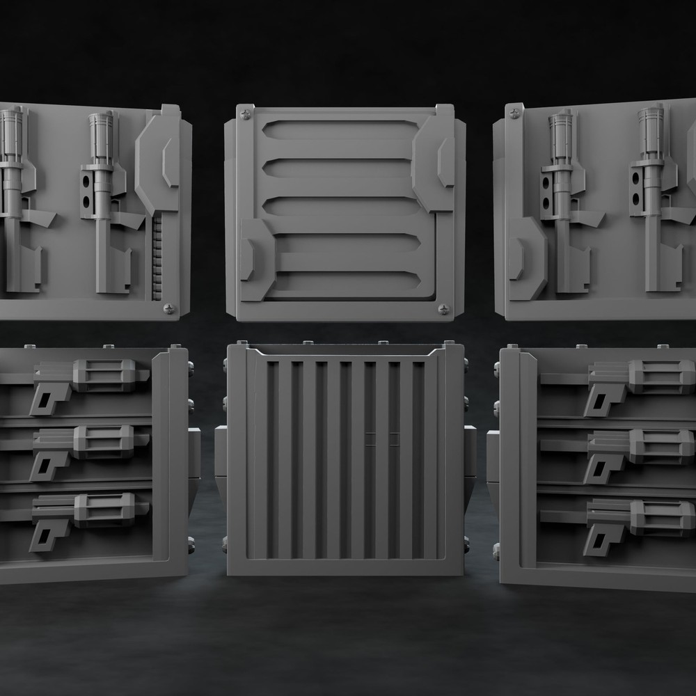 3D Printed Nafarrate Weapon Rack Set 2 Space Orcs 28 32 mm D&D