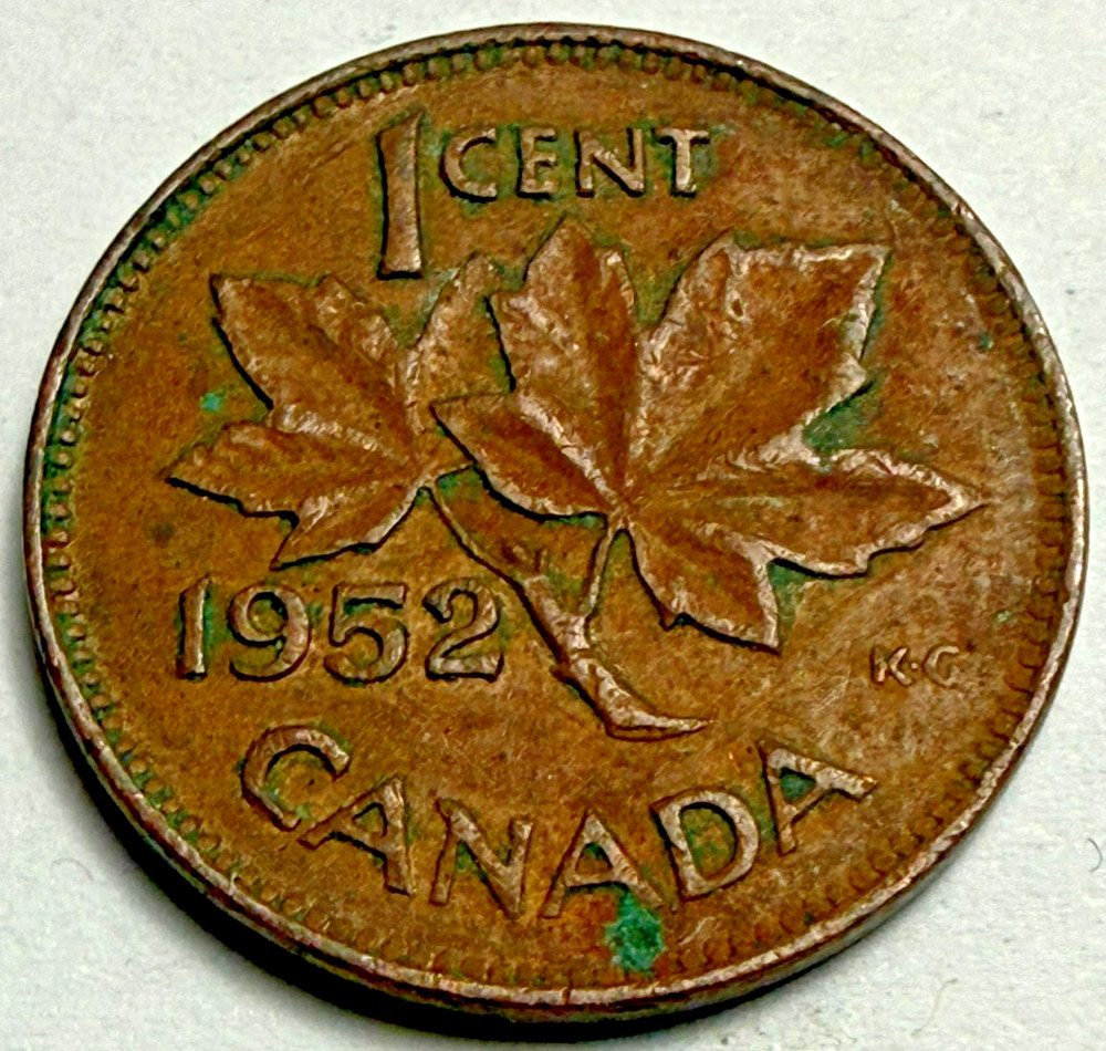 1952 Canada One Cent 1 penny