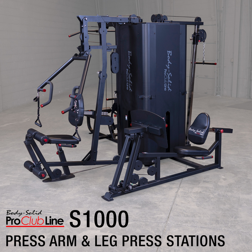 Body Solid S1000 Commercial Four Stack Gym Multi Station Selectorized Machine