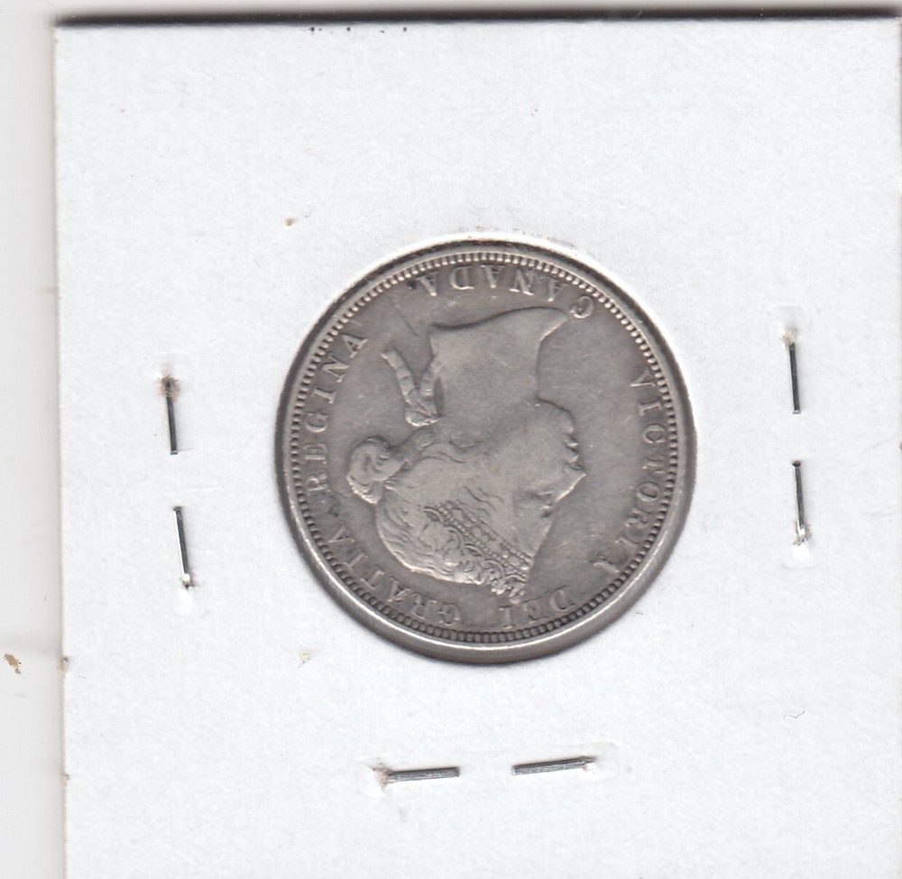 1870 Canada 25 Cents Silver Coin