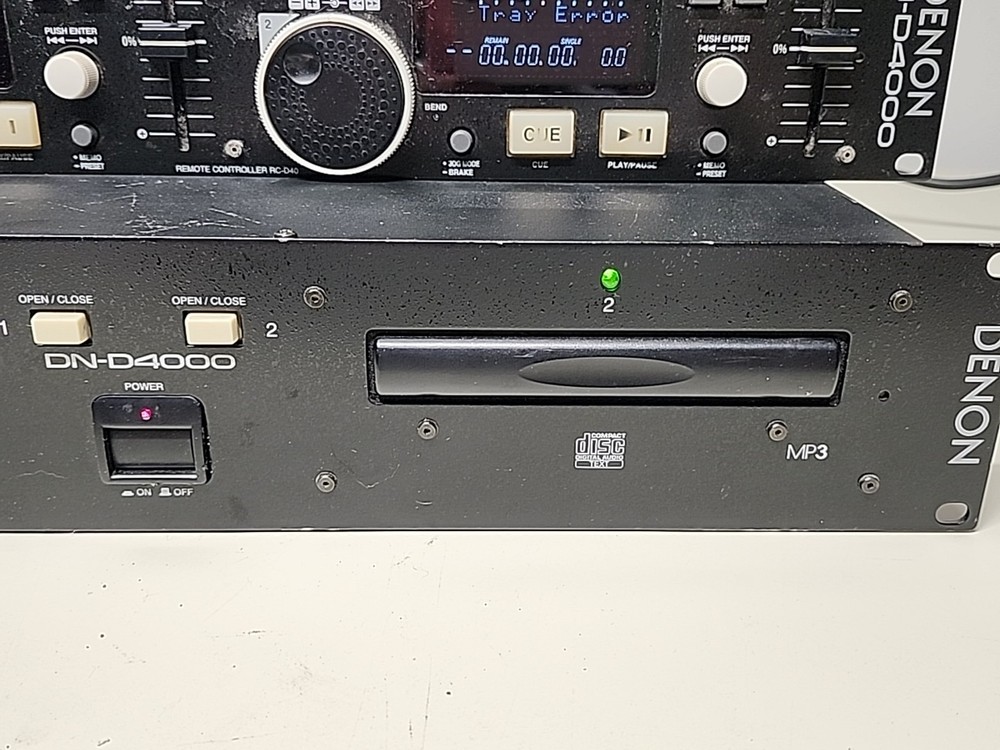 Denon DN-D4000 MP3 Dual Double CD Player *as-is* Tray Error