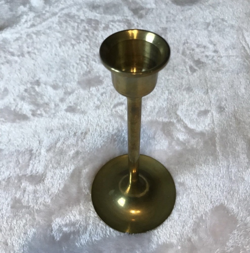 Vintage Solid Brass Elegant Gold Candlestick Holder Tabletop for Candlesticks 6”