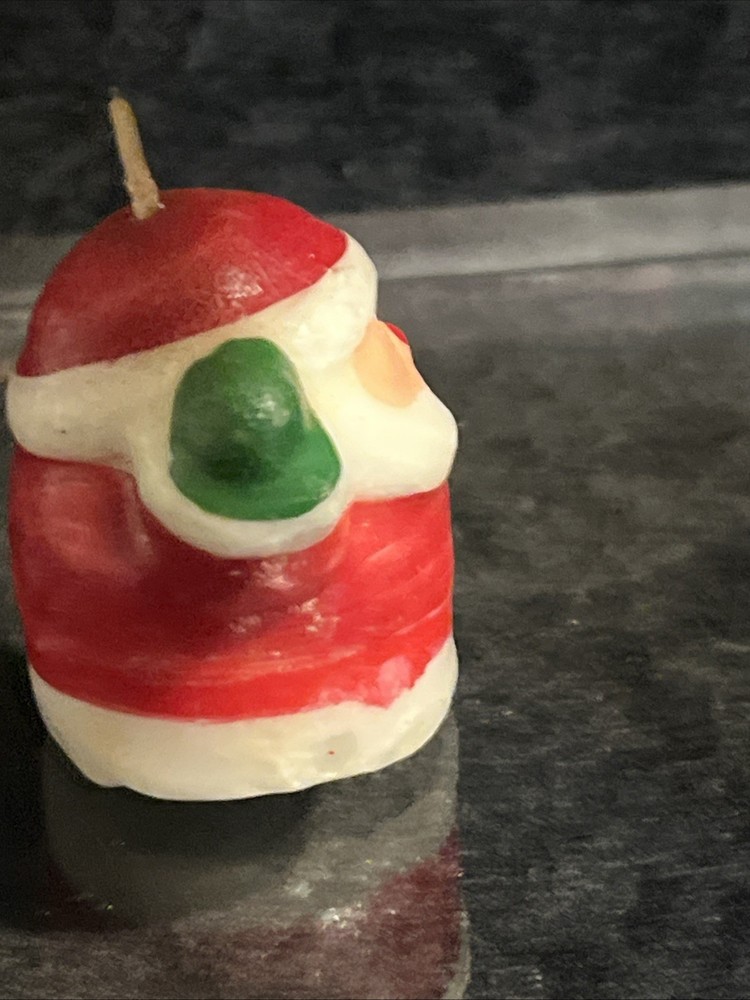 Mini Santa Candle 1.5” Vintage