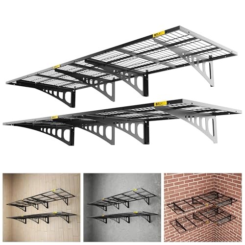 2x3ft Adjustable Rail Wall Garage Storage Shelf, for Tool Room, 2x3ft-4pack