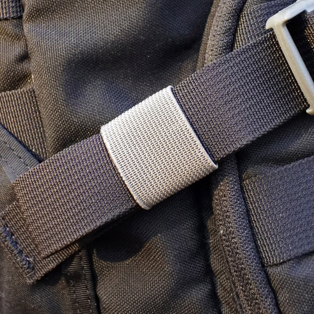 1" Mil-spec Elastic Webbing Strap Keepers - Foliage Green - For MOLLE Pack Rucks