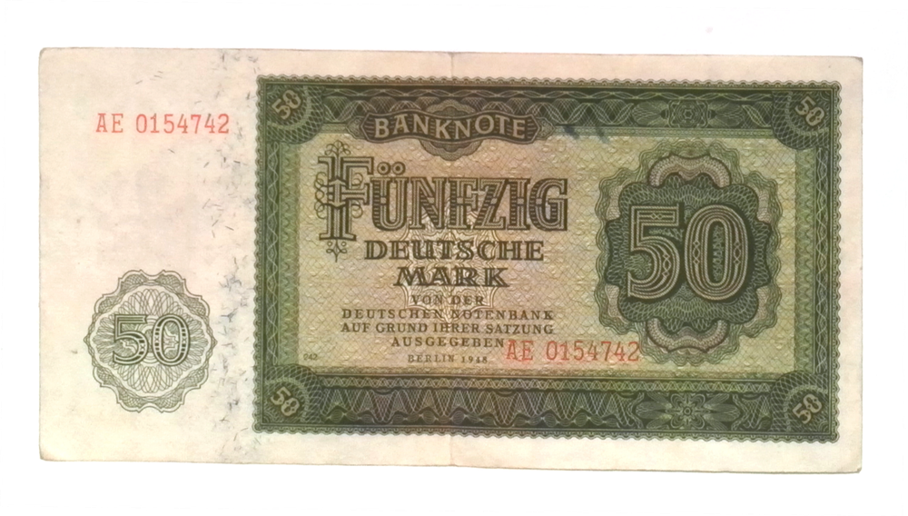 1948 Germany Communist DDR 50 Mark Banknote