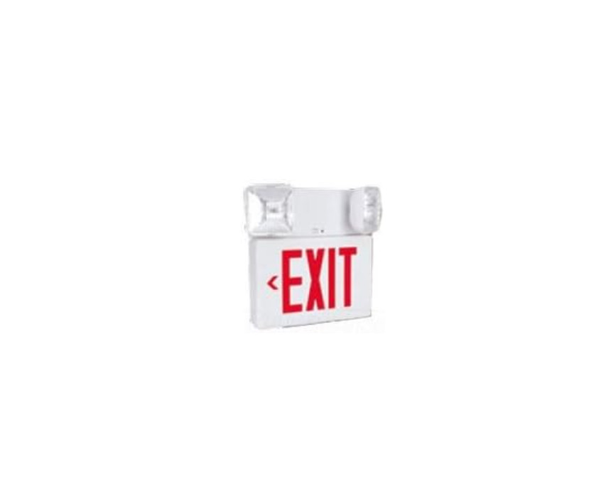 Emergency Exit Light Red ABS Dual LED Ceiling Mount Battery Backup 120-277V