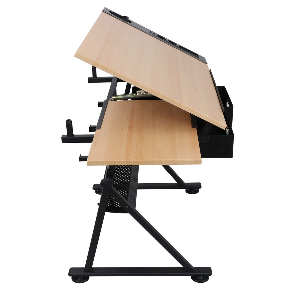 Drafting Drawing Table Craft Table Desk 9 Levels Adjustable Angle Top Home