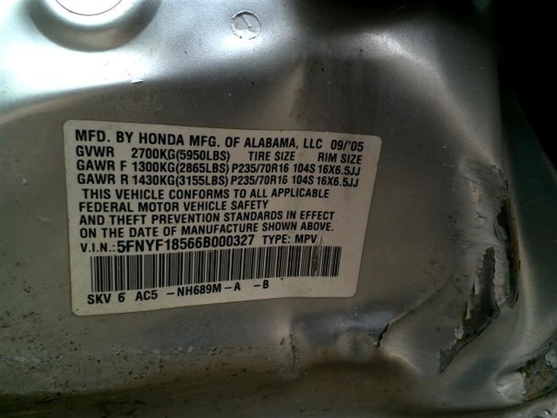 2006 Honda Pilot Cruise Speed Regulator