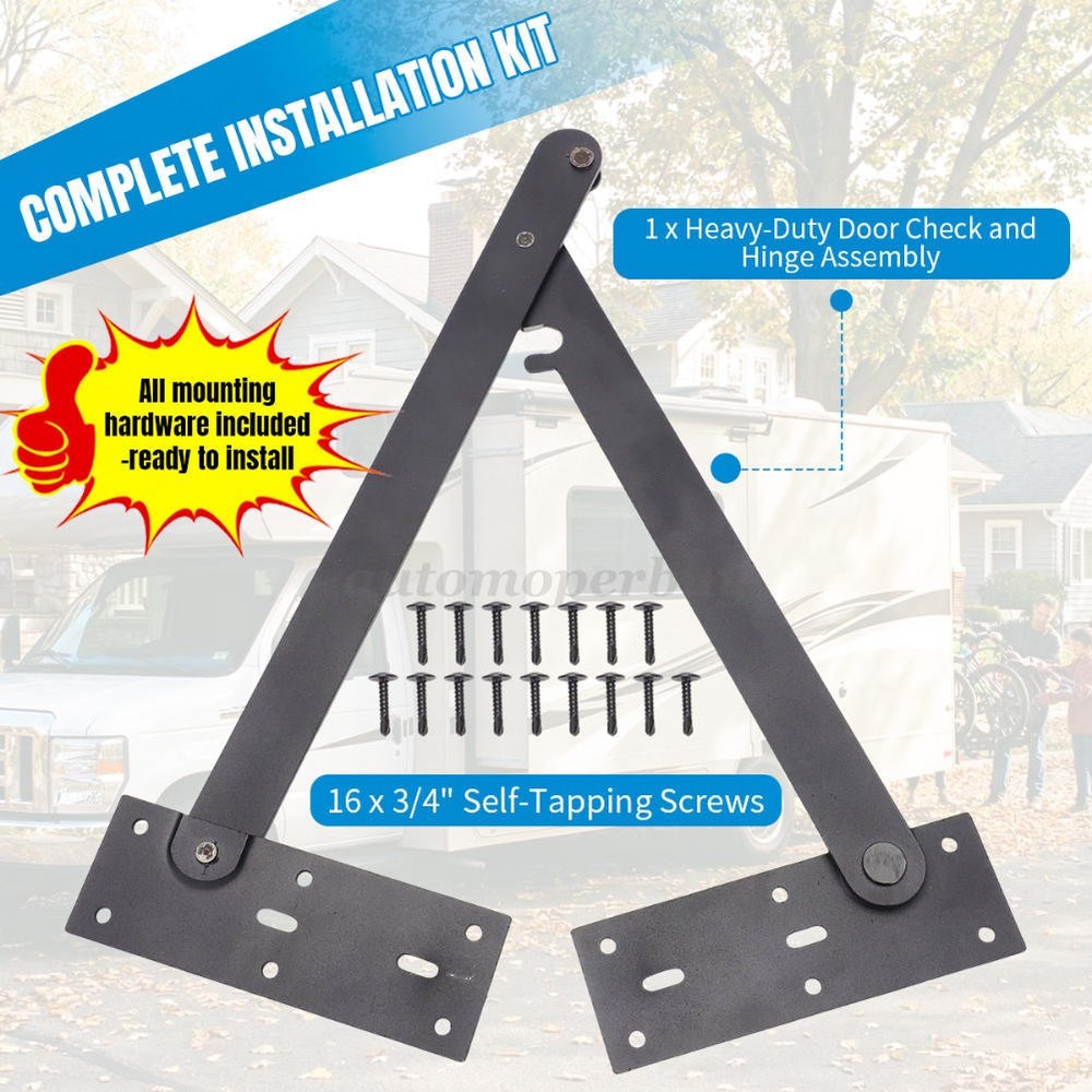 Upgrade For RV Door Check Hinge - Door Catch Stop with 2" Thick Entry Doors