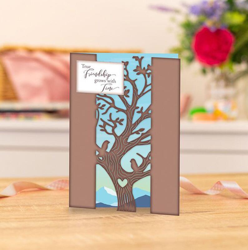 Rectangle Frame Trees Metal Cutting Dies Scrapbooking Crafts Embossing Stencils