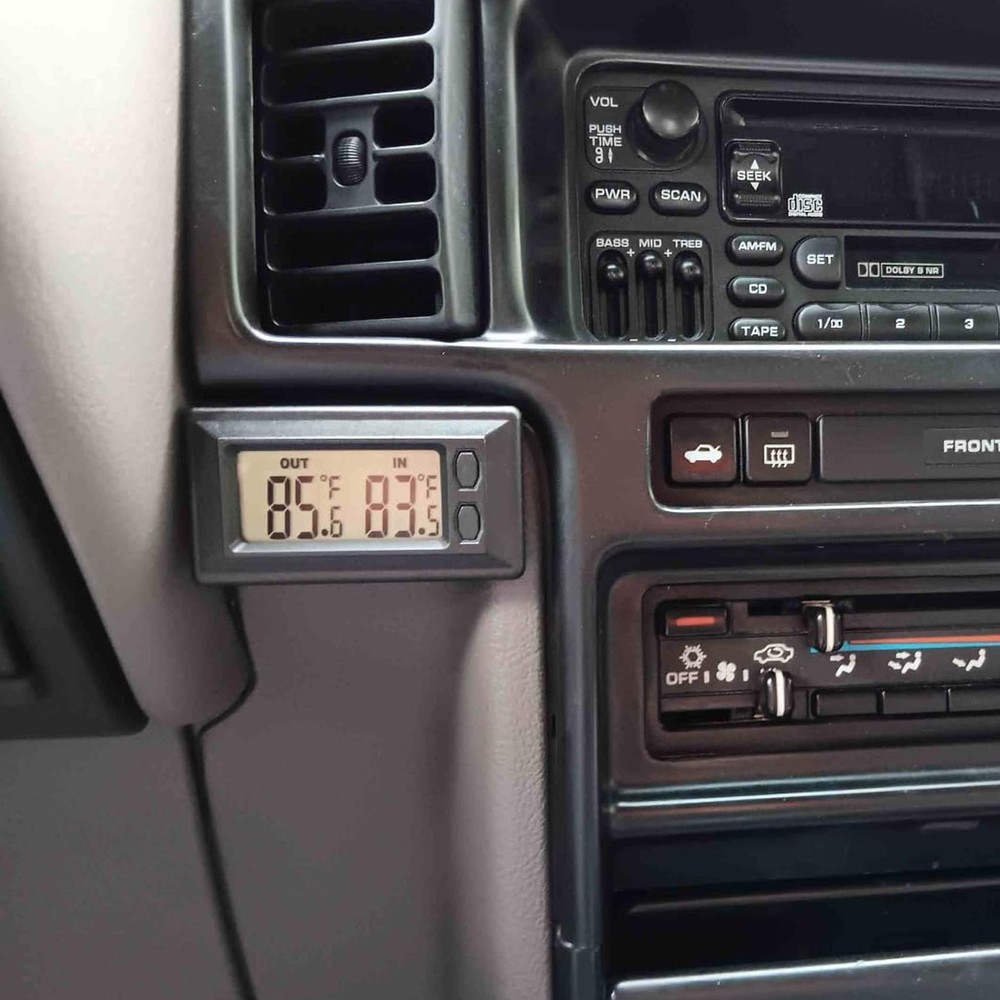Digital Car Thermometer for Interior Exterior Use, Dual Display Function