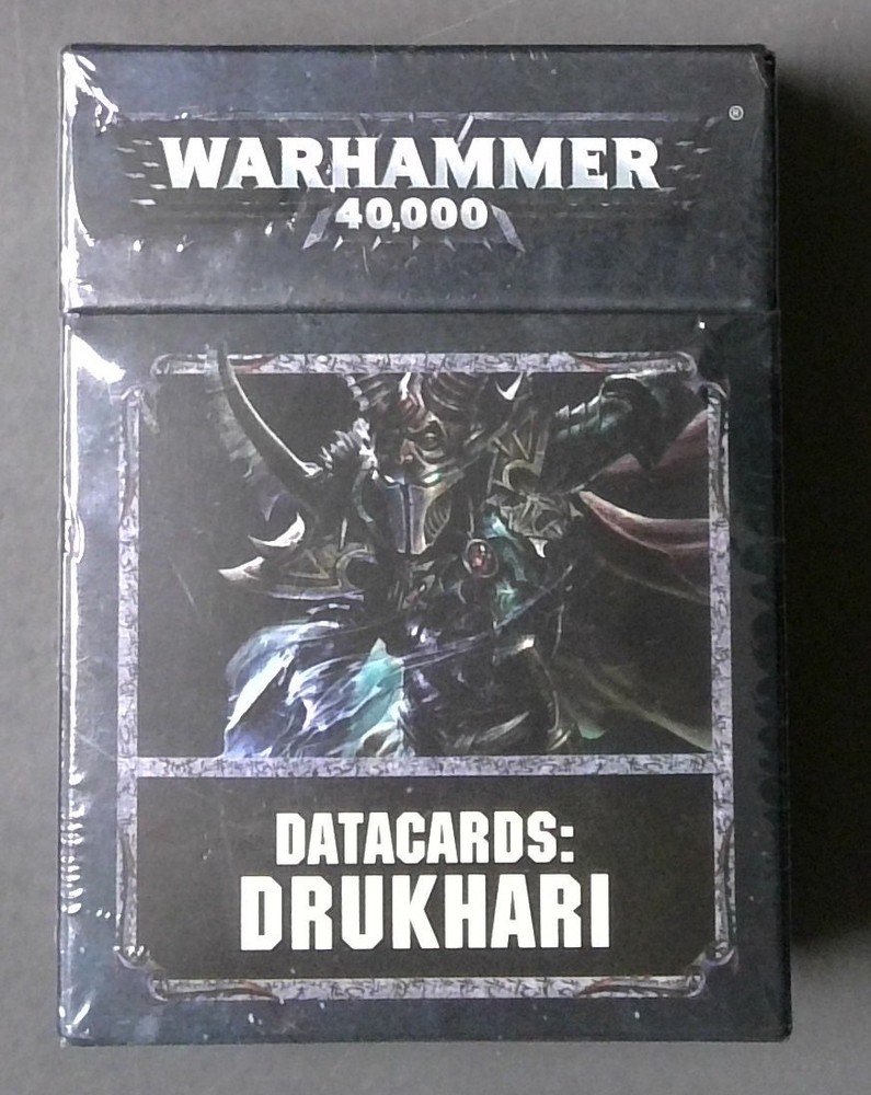 WARHAMMER 40,000 Datacards DRUKHARI- Sealed - Games Workshop 2018