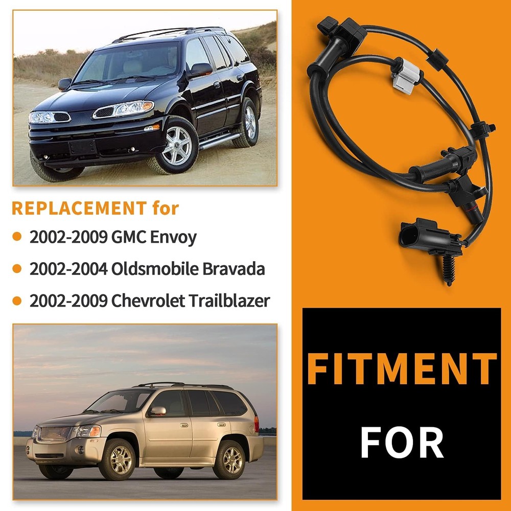 ABS Sensor, Front ABS Wheel Speed Sensor Replacement for 2002-2009 Chevy Trai...