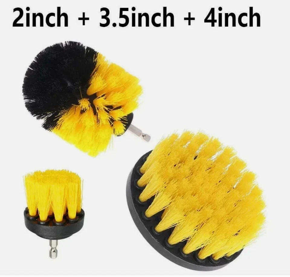 3 pcs Drill Brush Attachment Set Scrub Brush...