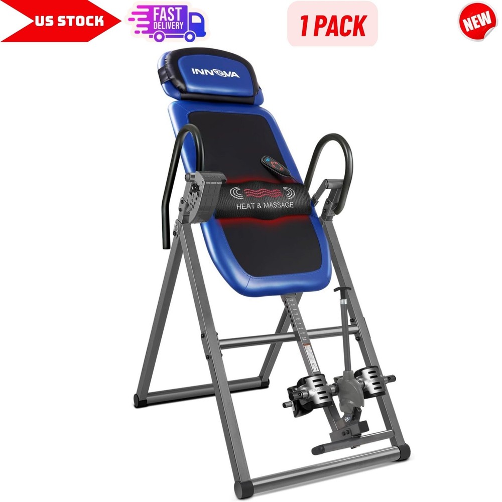 Heat & Massage Gravity Inversion Table Stretcher Machine for Back Pain Relief