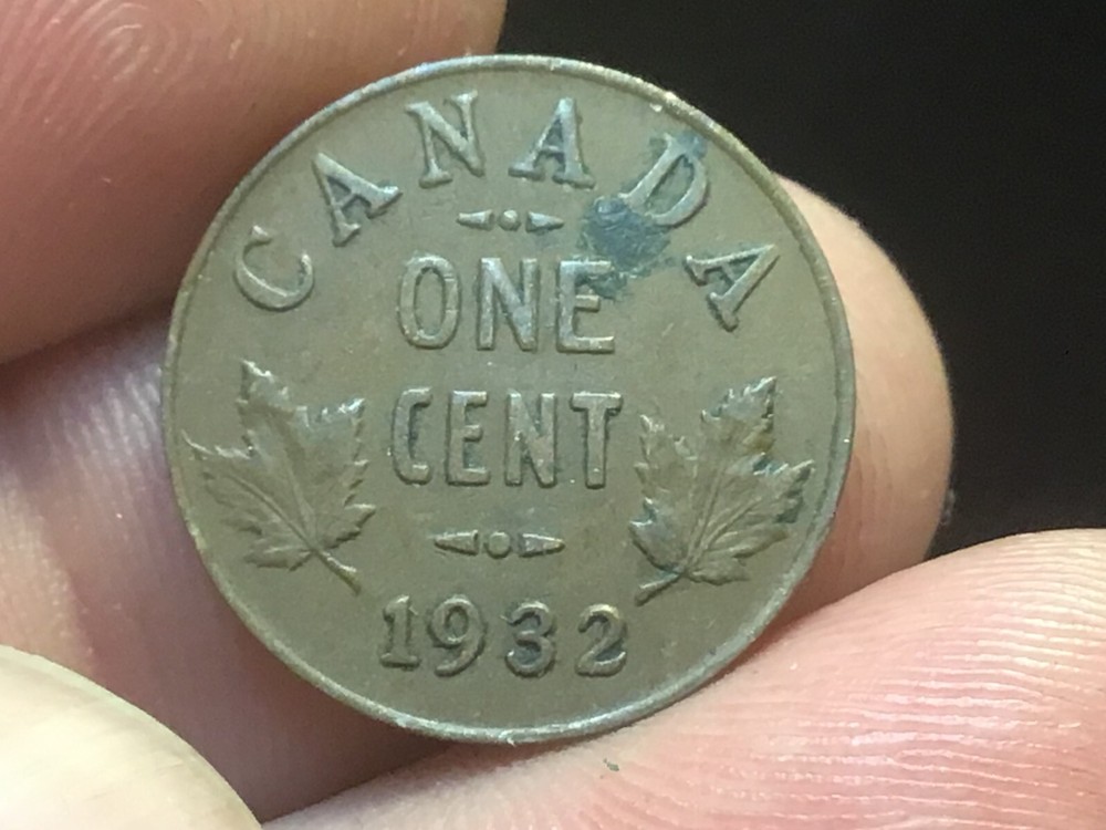 1932 Canada Cent, Canadian Penny, 1 Cent