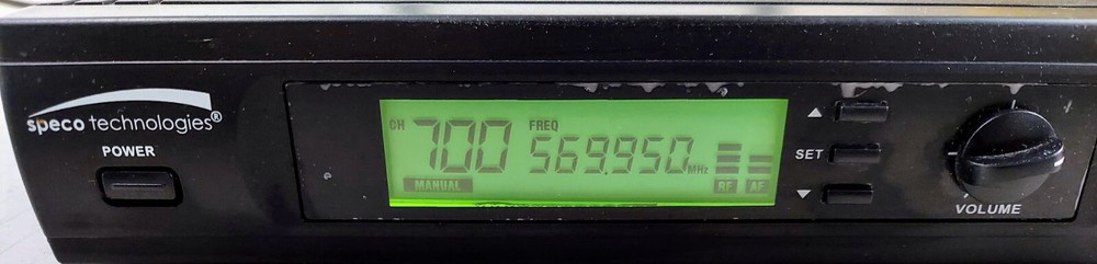 Speco Technologies MUHF100 Single Channel Diversity Receiver 540-570MHz