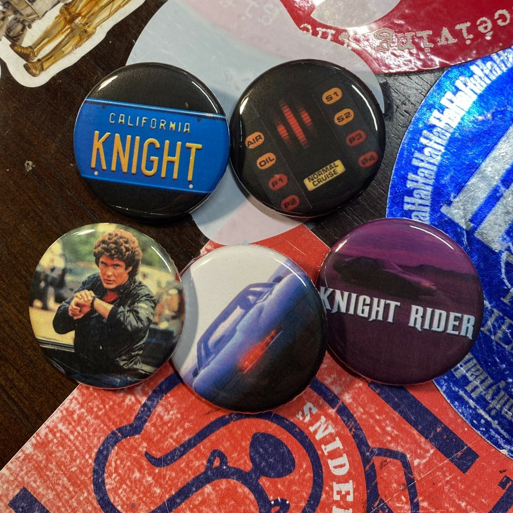 Knight Rider Button 5-Pack KITT 80s Michael
