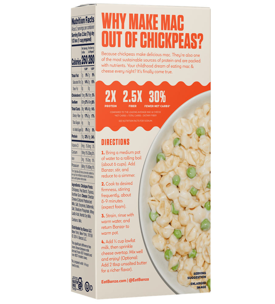 (4 pack) Shells & White Cheddar - Lower Carb Protein Mac and Cheese, 5.5oz